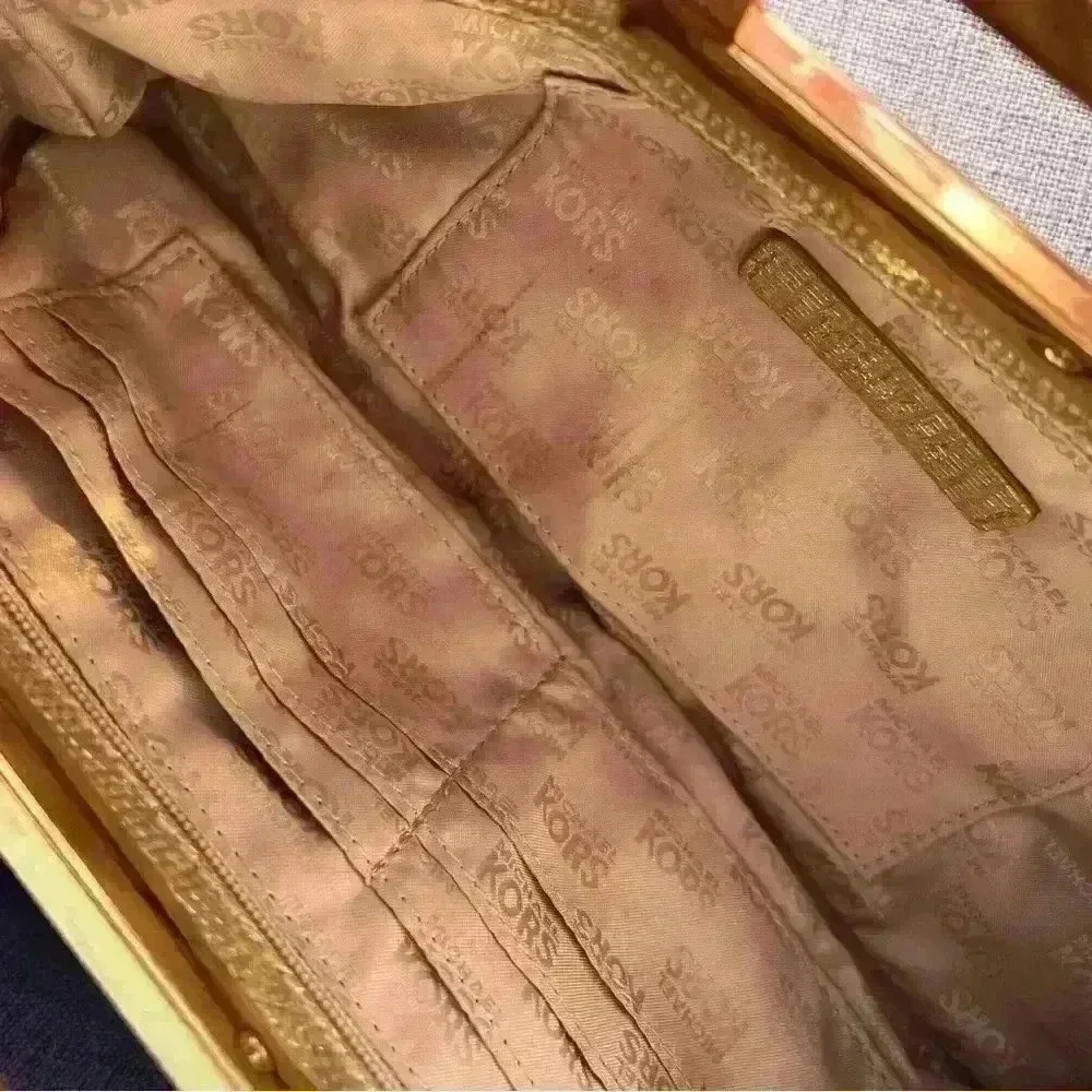 Michael Kors Gold Clutch Hand Bag